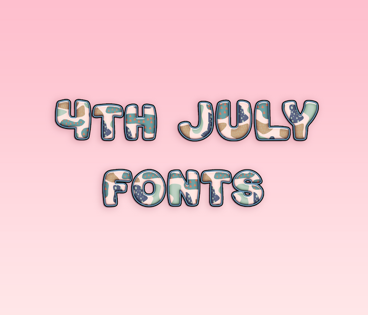 4th of July Pattern Fonts: Patriotic, Festive, and Thematic Pattern Typeface Collection