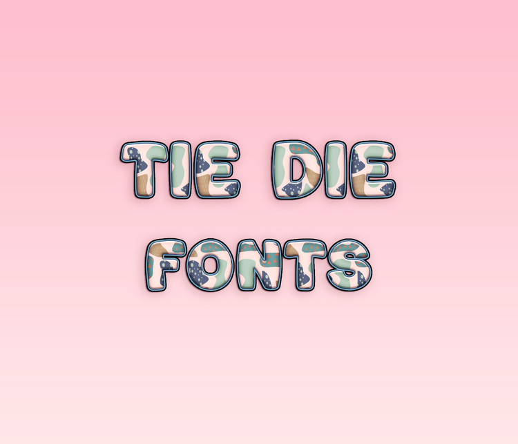 Tie Dye Pattern Fonts: Psychedelic, Vibrant, and Bohemian Pattern Typeface Collection