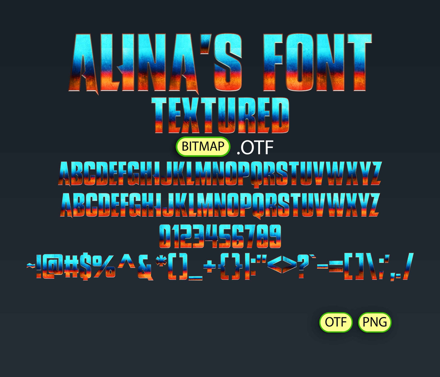 Titan Clash Font Textured Bundle - Alina's Fonts