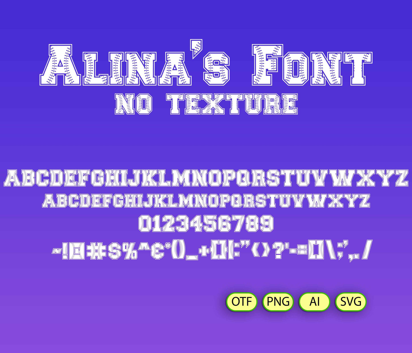 Baseball Classic Font Textured - Alina's Fonts