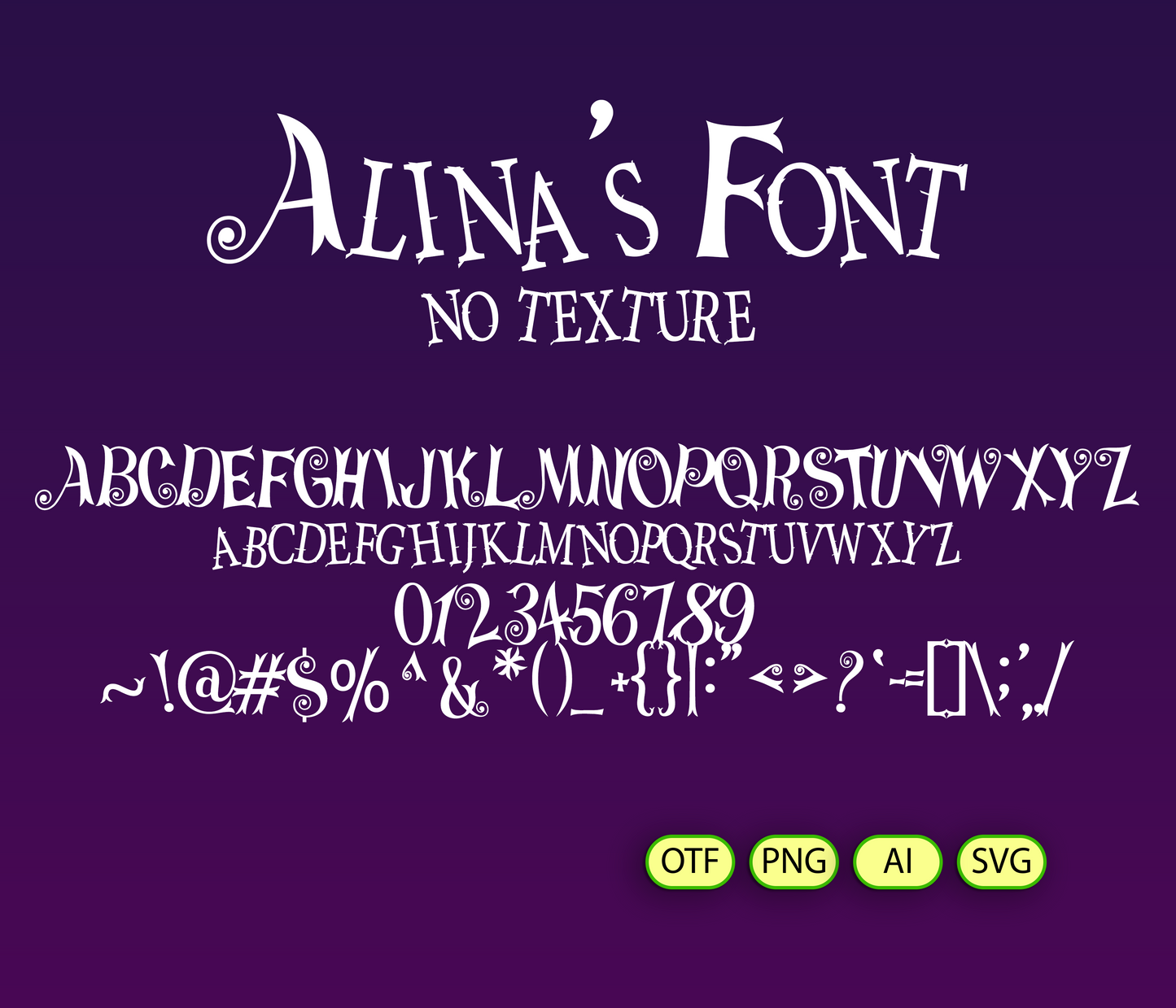 Otherworldly Whimsy Font Textured - Alina's Fonts