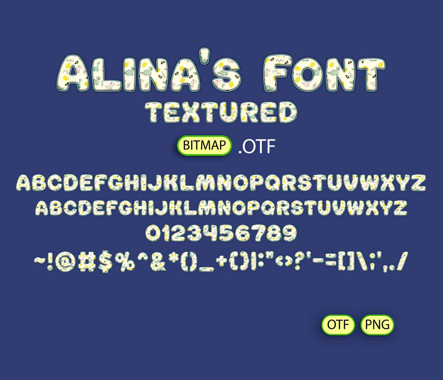 Dinosaur Jurassic Edition Pattern Font