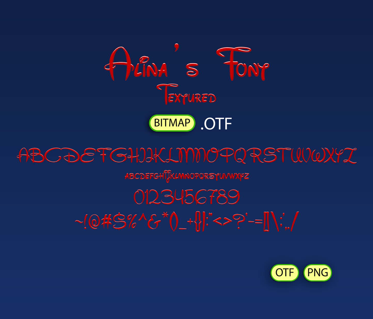 Enchanted Animation Font Textured