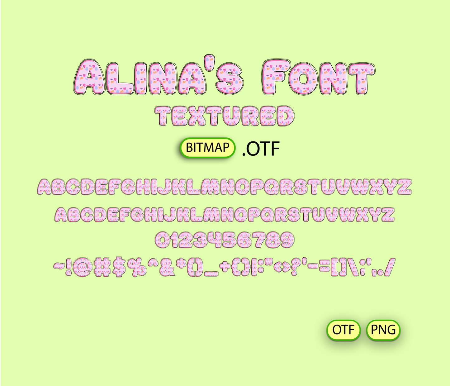Festive Easter Typeface Colorful Pattern Font