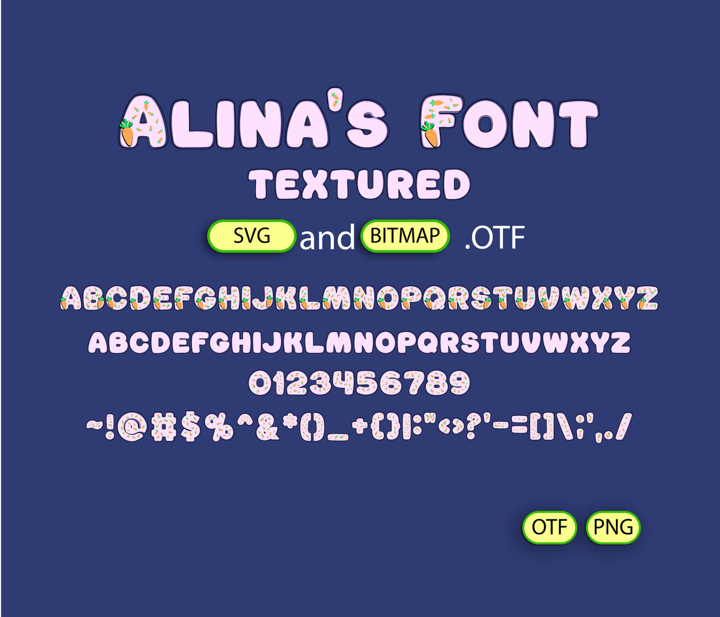 Colorful Easter Typeface Festive Pattern Font