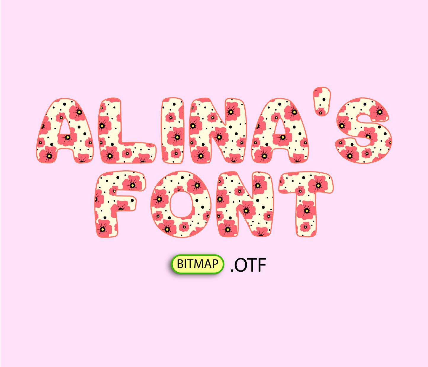 Flower Red Pattern Font