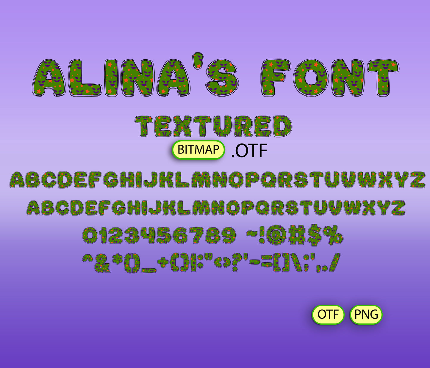Phantom Fear Pattern Font