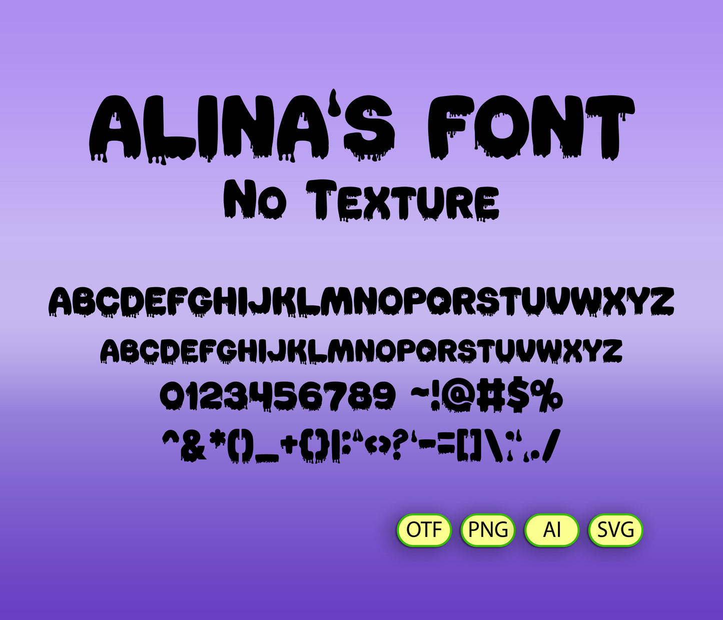 Halloween Slime Bones Pattern Font