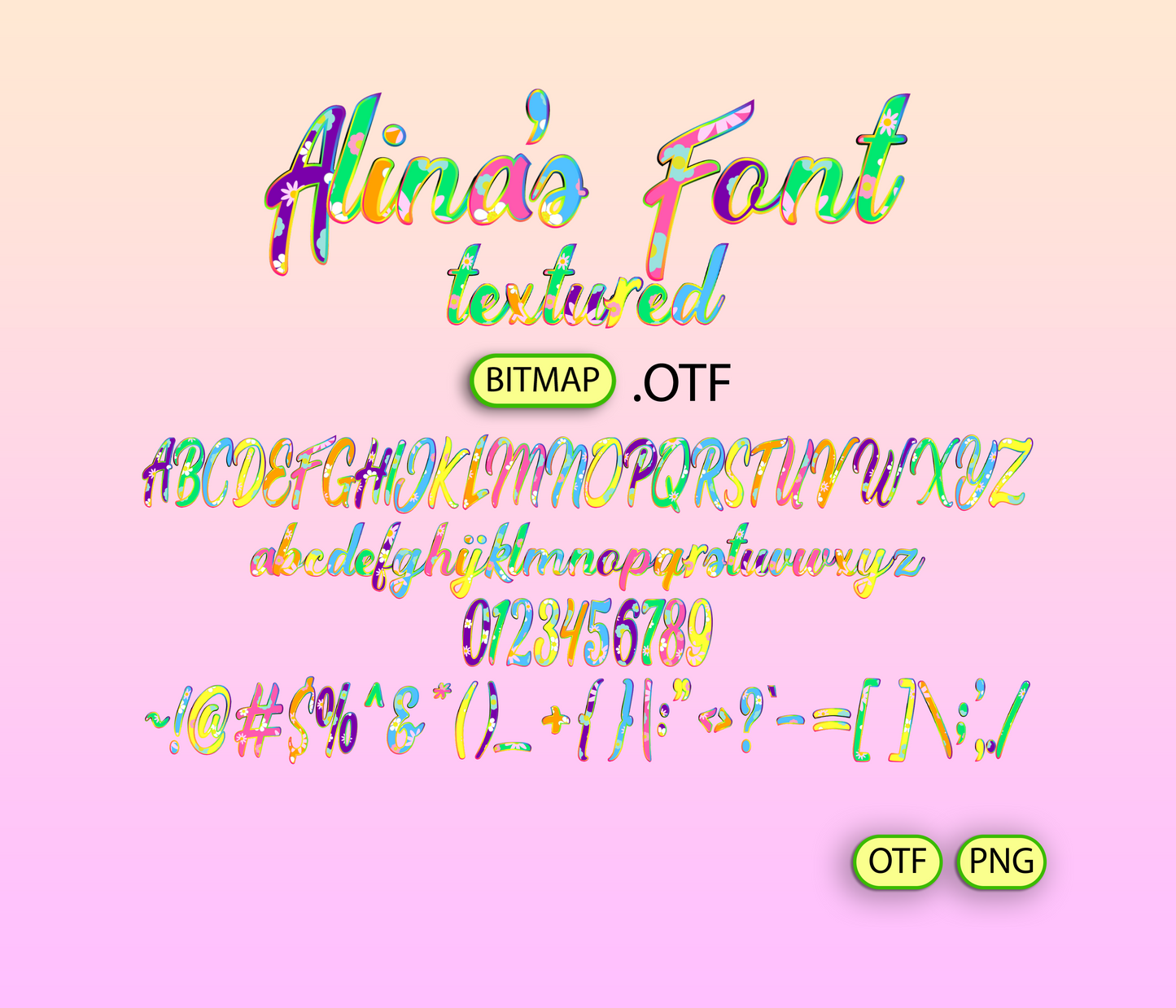 Neon Fantasia Font Textured