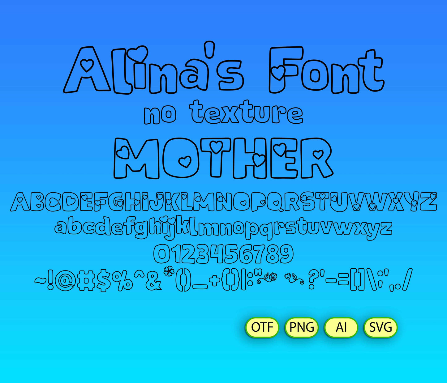 Mother's Day Love Font Textured - Alina's Fonts