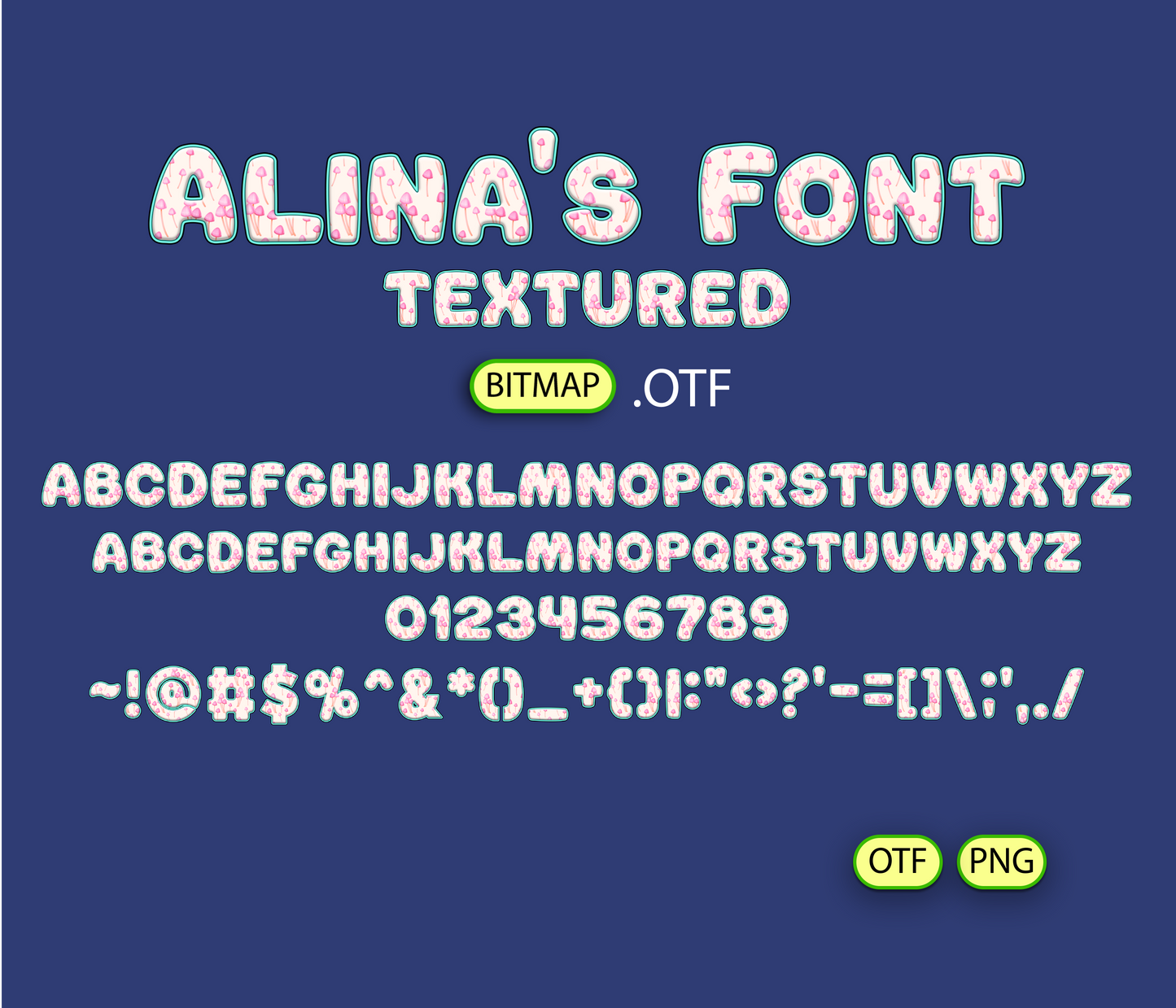 FREE Fresh Vegetables Pattern Font