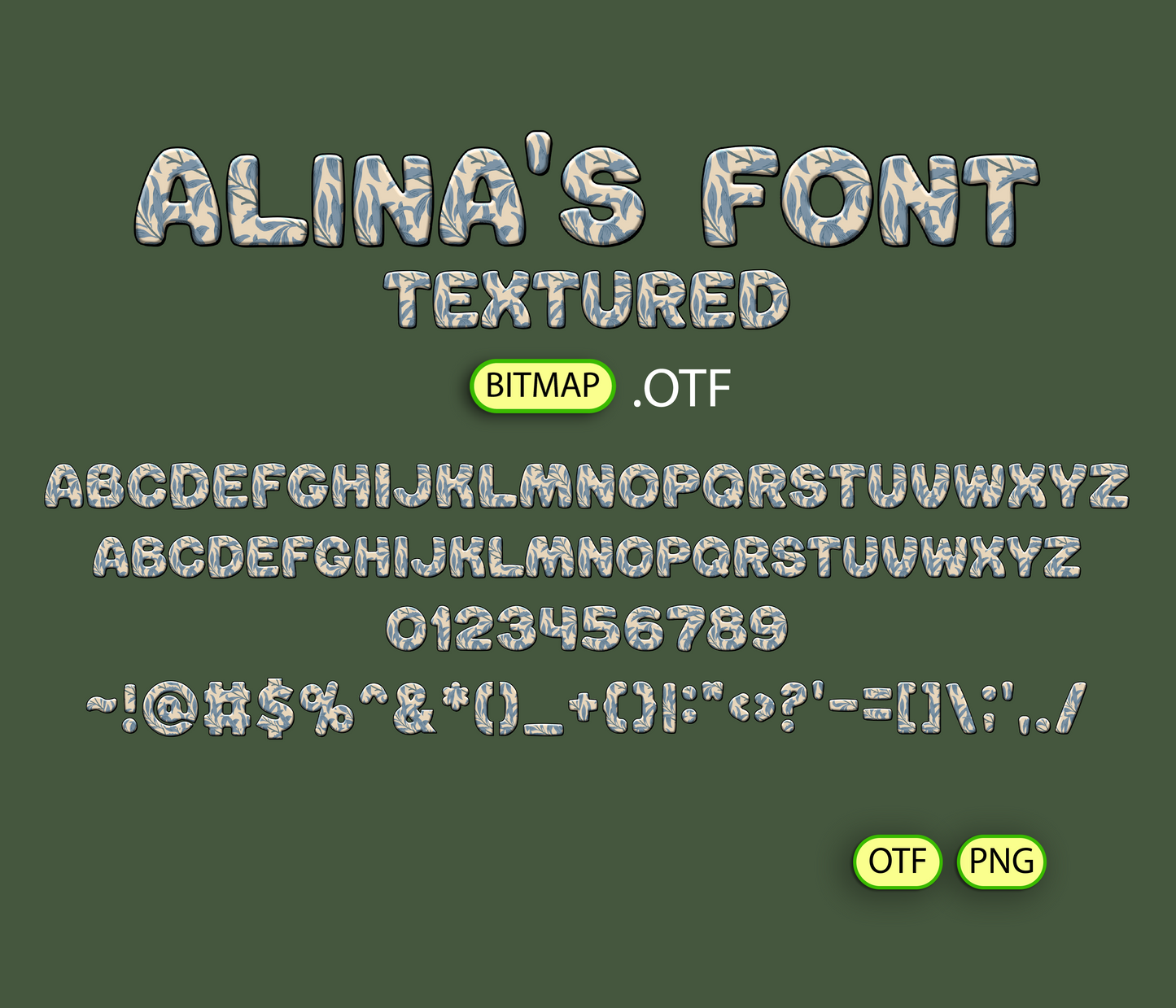 Natural Harmony Font Textured
