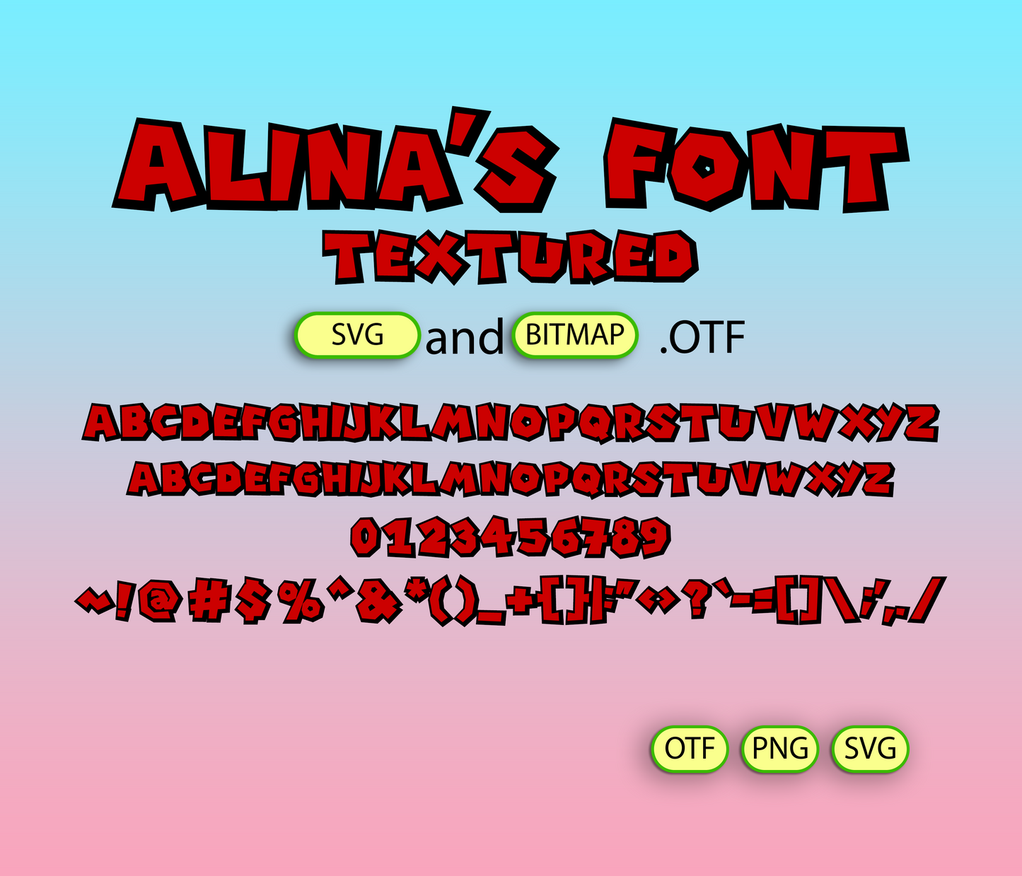 Plumber's Adventure Font Textured Big Bundle - Alina's Fonts