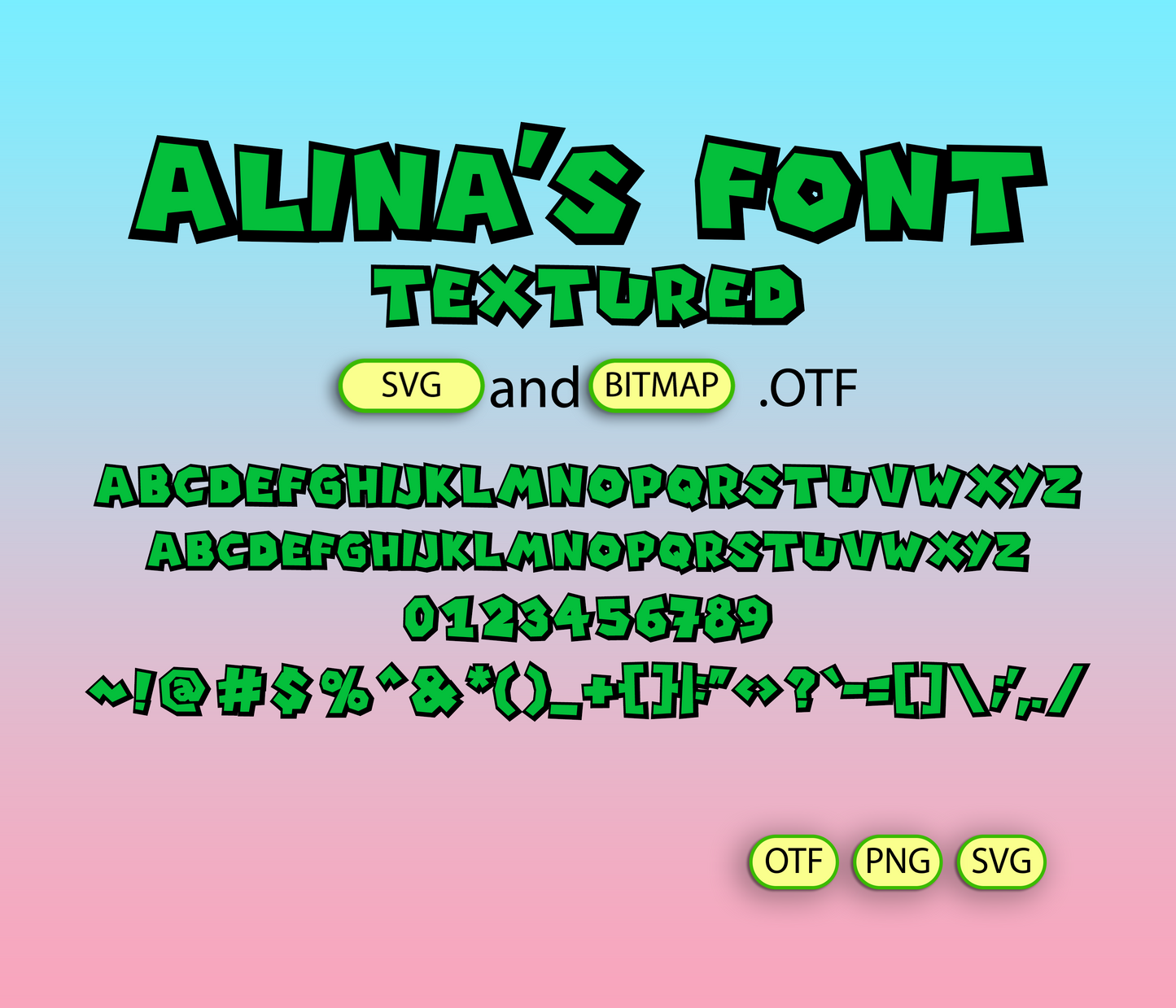Plumber's Adventure Font Textured Big Bundle - Alina's Fonts