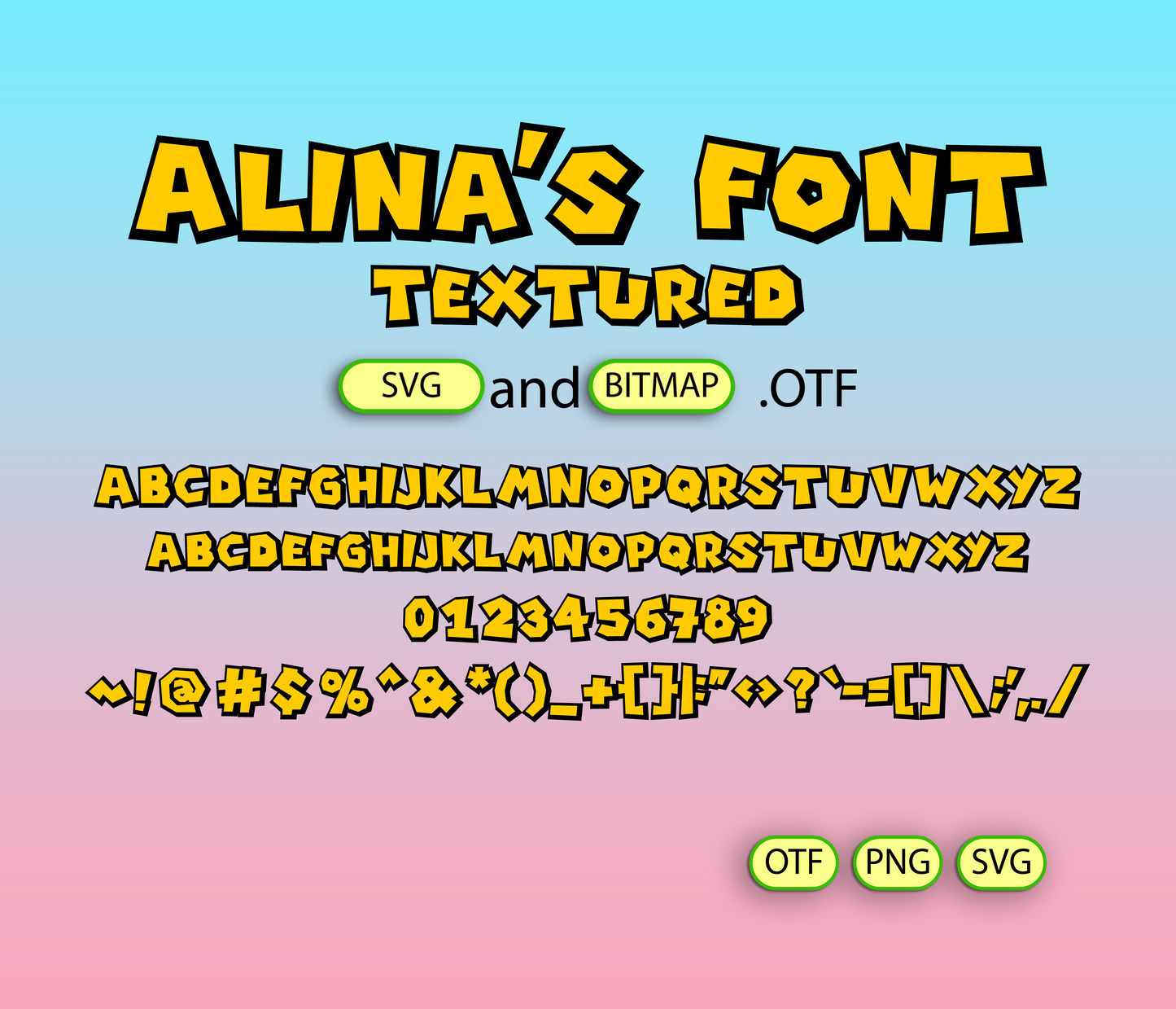 Plumber's Adventure Font Textured Big Bundle - Alina's Fonts