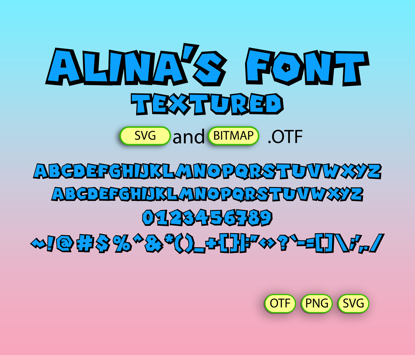 Plumber's Adventure Font Textured Big Bundle - Alina's Fonts