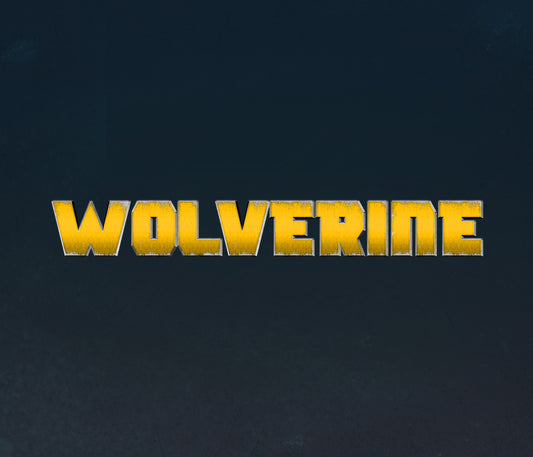 Deadpool vs Wolverine Textured Font