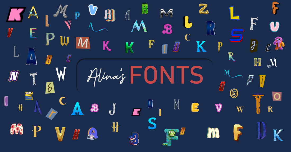 TexturedFonts.com is the new home for Alina's Fonts