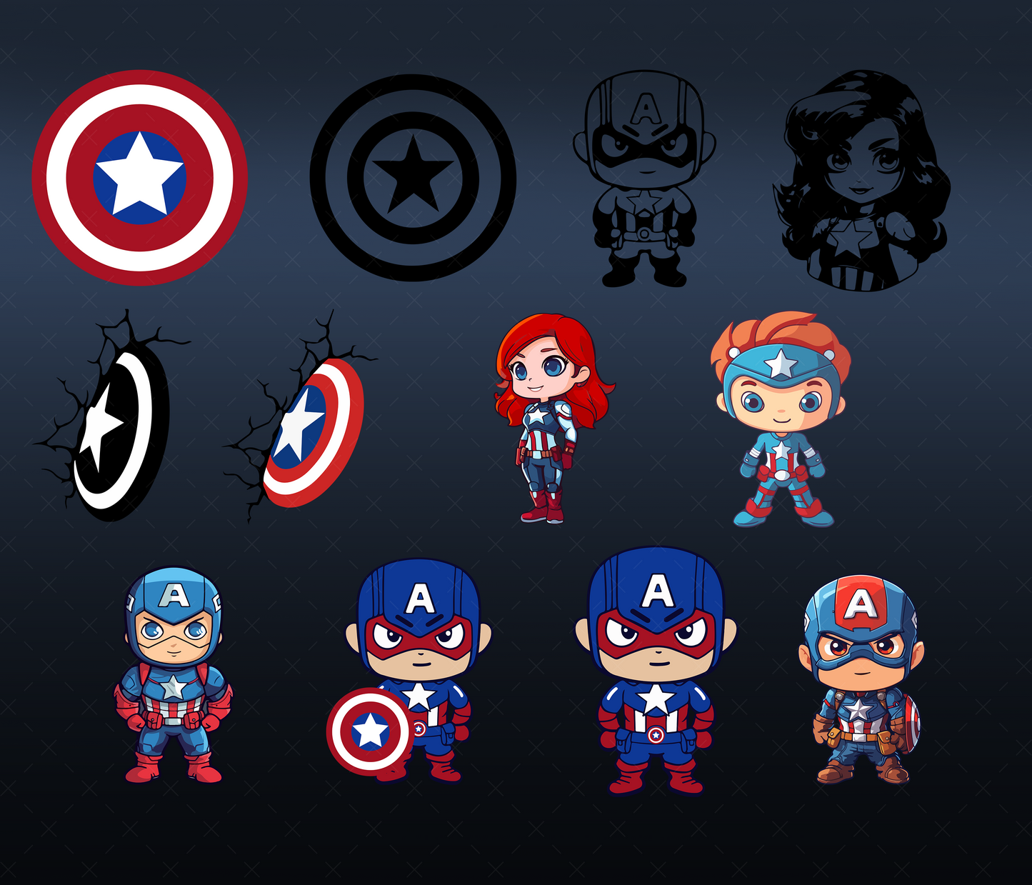 Captain America Free Stickers