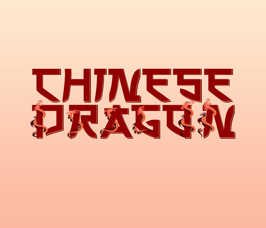 Chinese Dragon New Year Textured Font