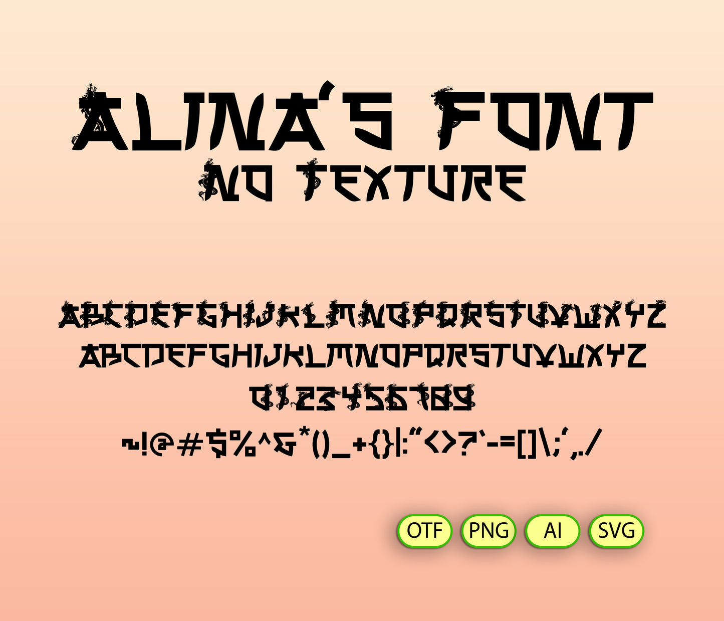 Chinese Dragon New Year Font Textured