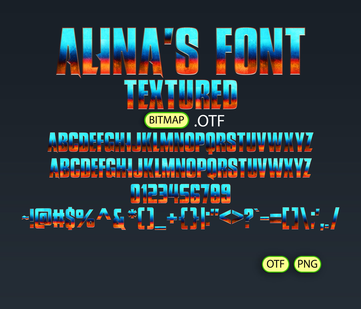 Titan Clash Font Textured Bundle