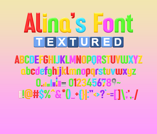 Number Adventures Font Textured Bundle