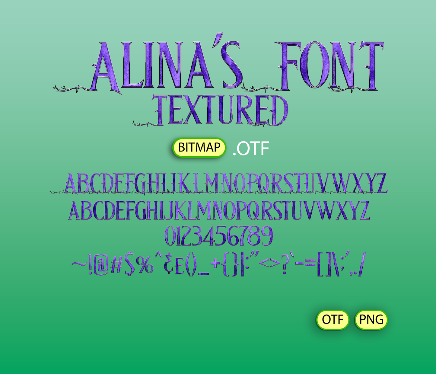 Mischievous Witch Font Textured Bundle