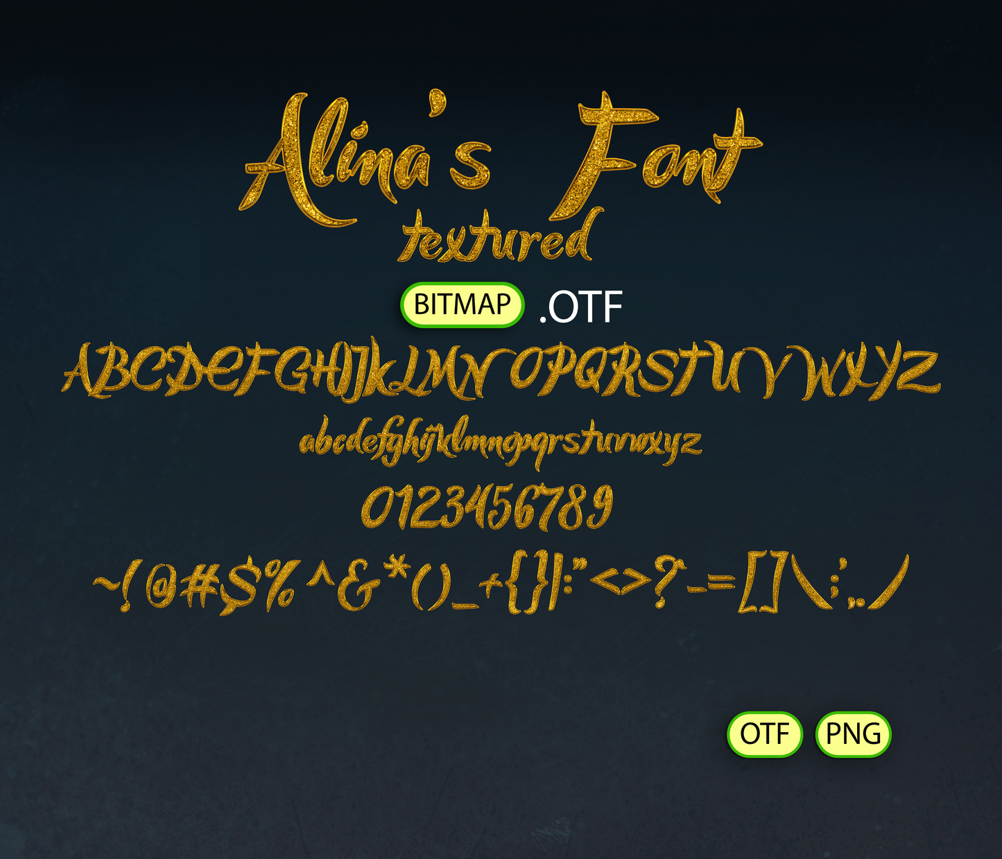 Magic Lamp Font Textured Bundle