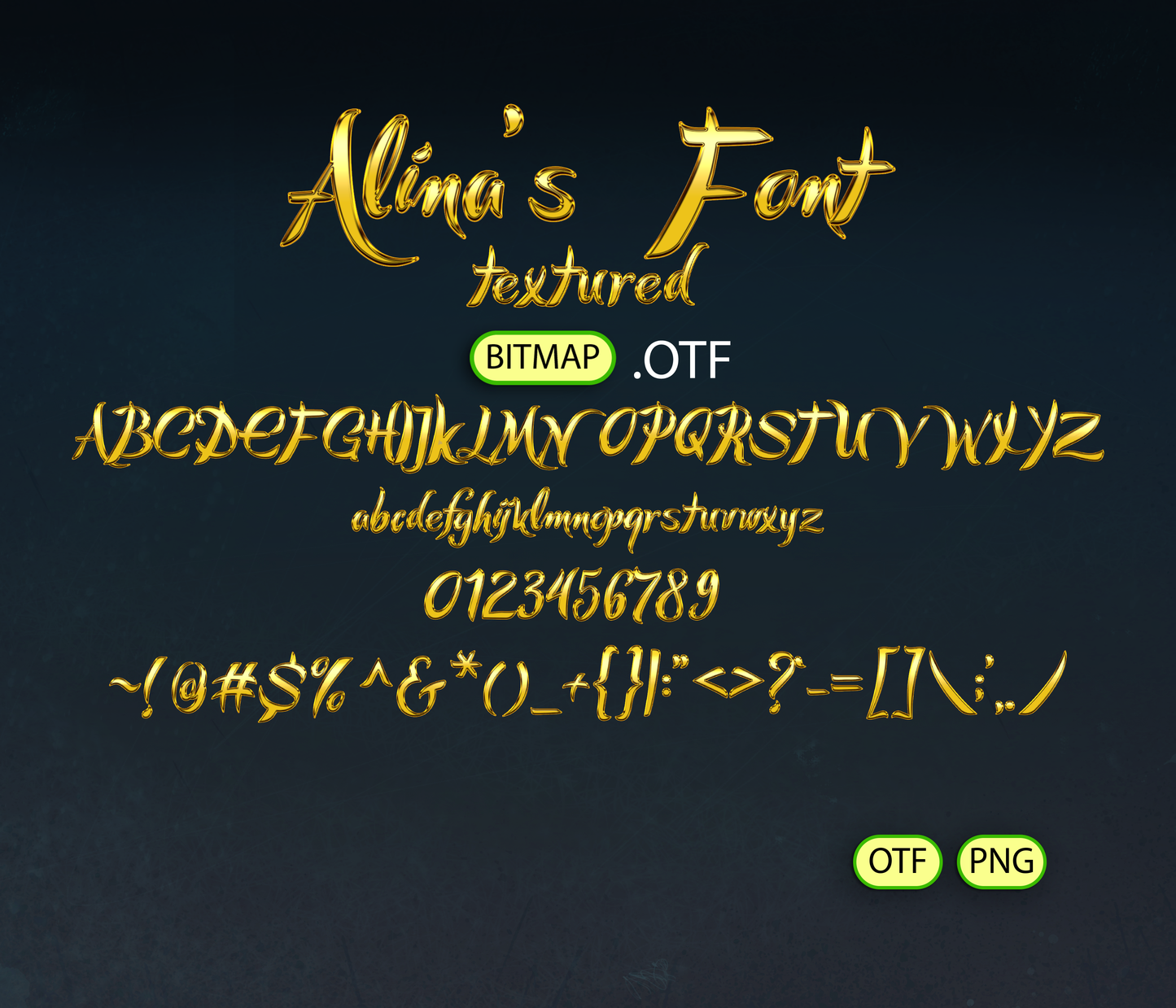 Magic Lamp Font Textured Bundle