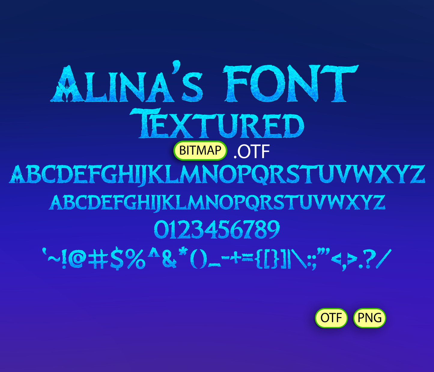 Pandora's Glow Font Textured