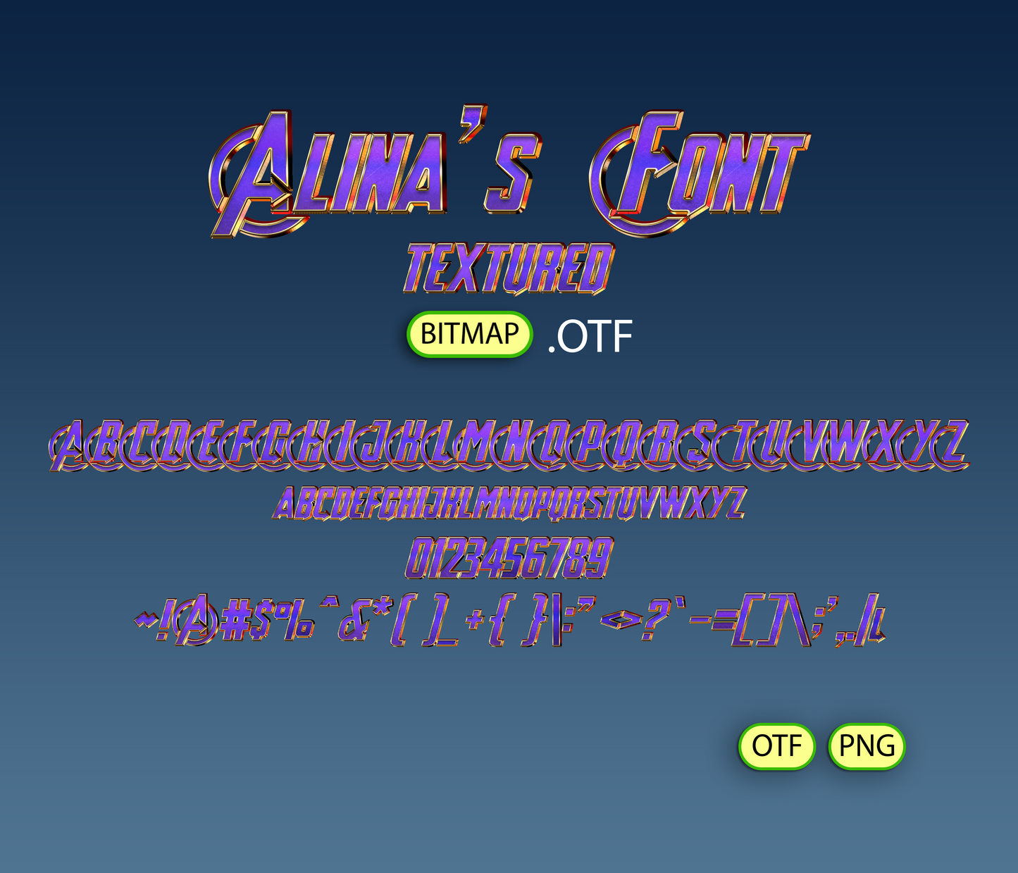 Ultimate Showdown Font Textured – Alina's Fonts