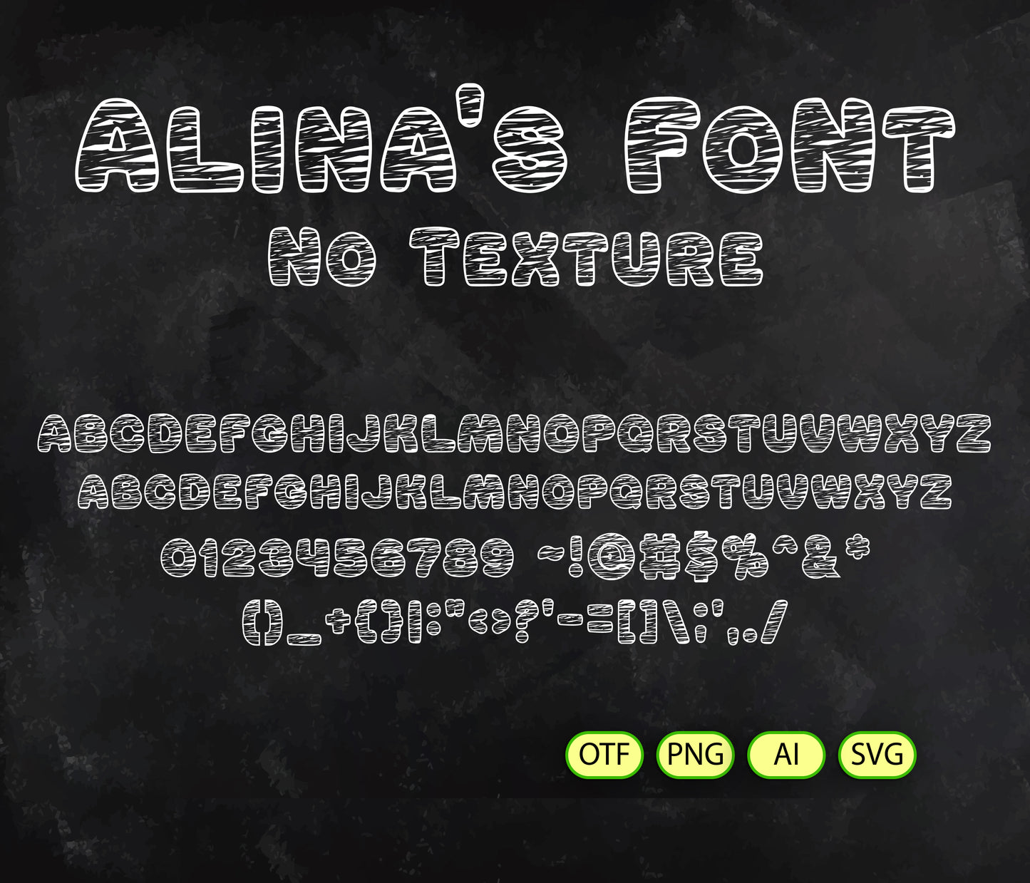 Chalk Font Textured