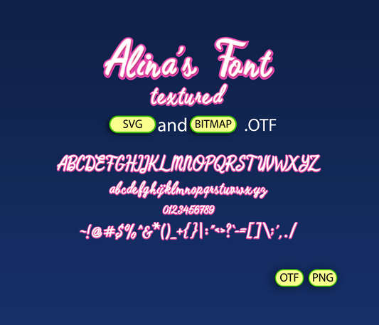 Plastic Dreamhouse Doll Font Textured Alina's Fonts barbie-7 Digital
