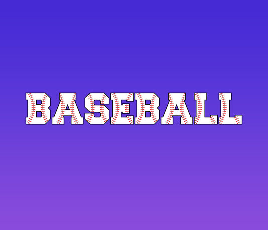 Baseball Textured Font