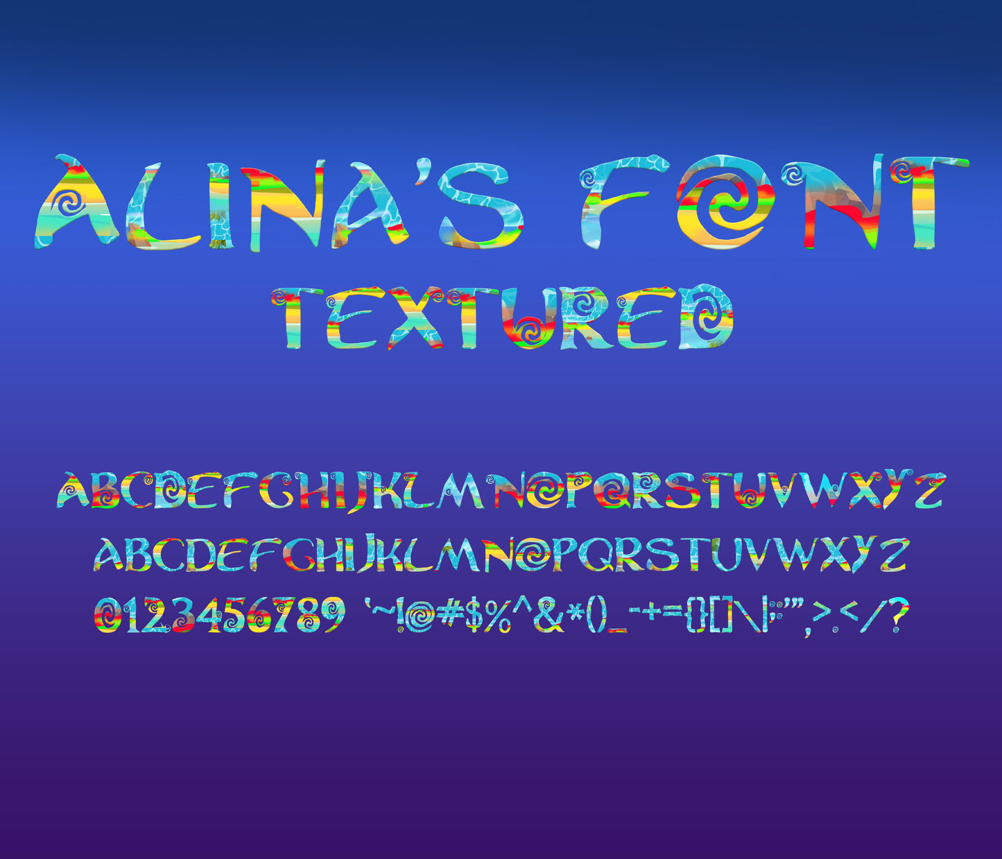 Moana 2:  Textured Moana Font