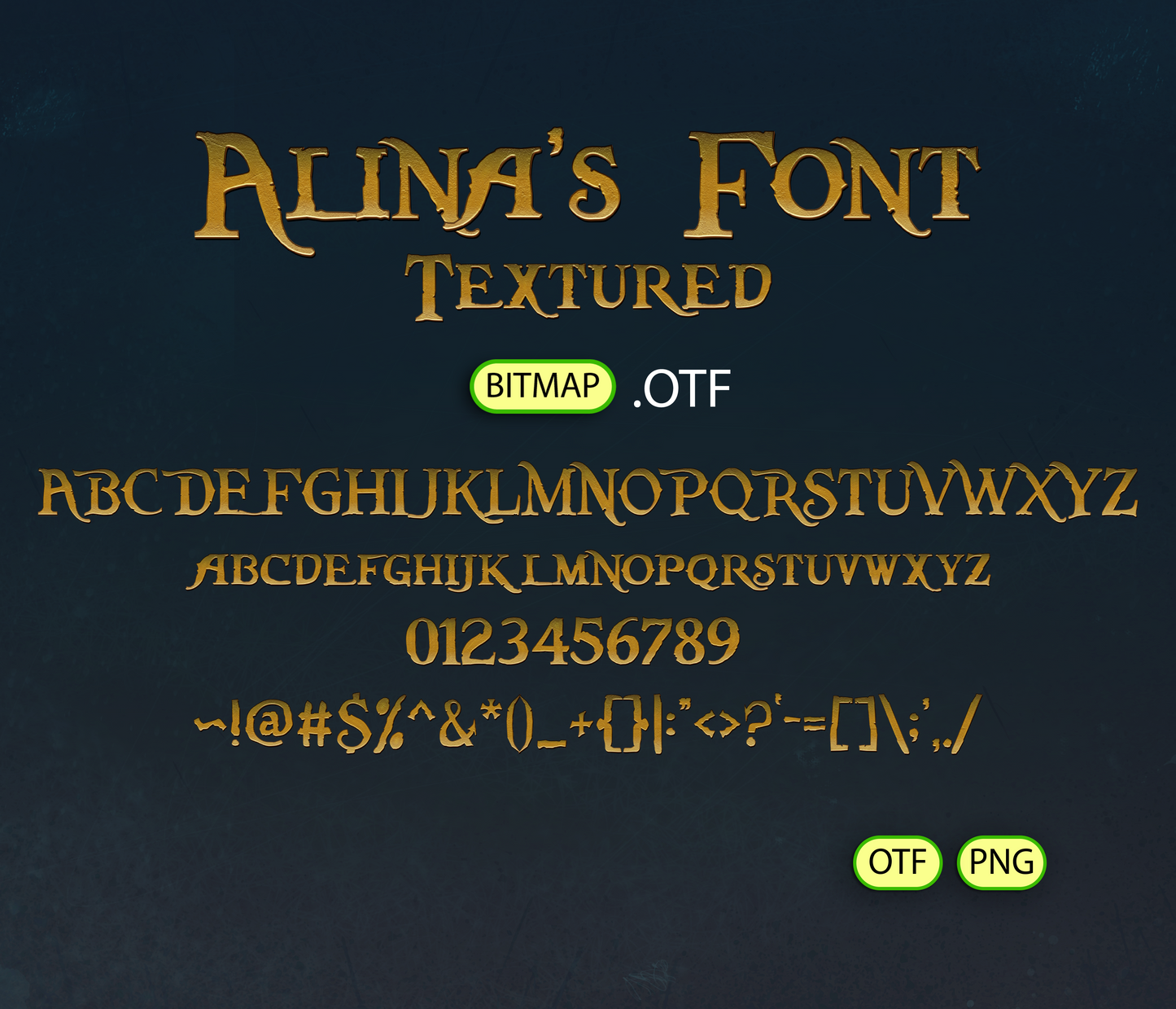 Buccaneer's Bounty Font Textured Bundle