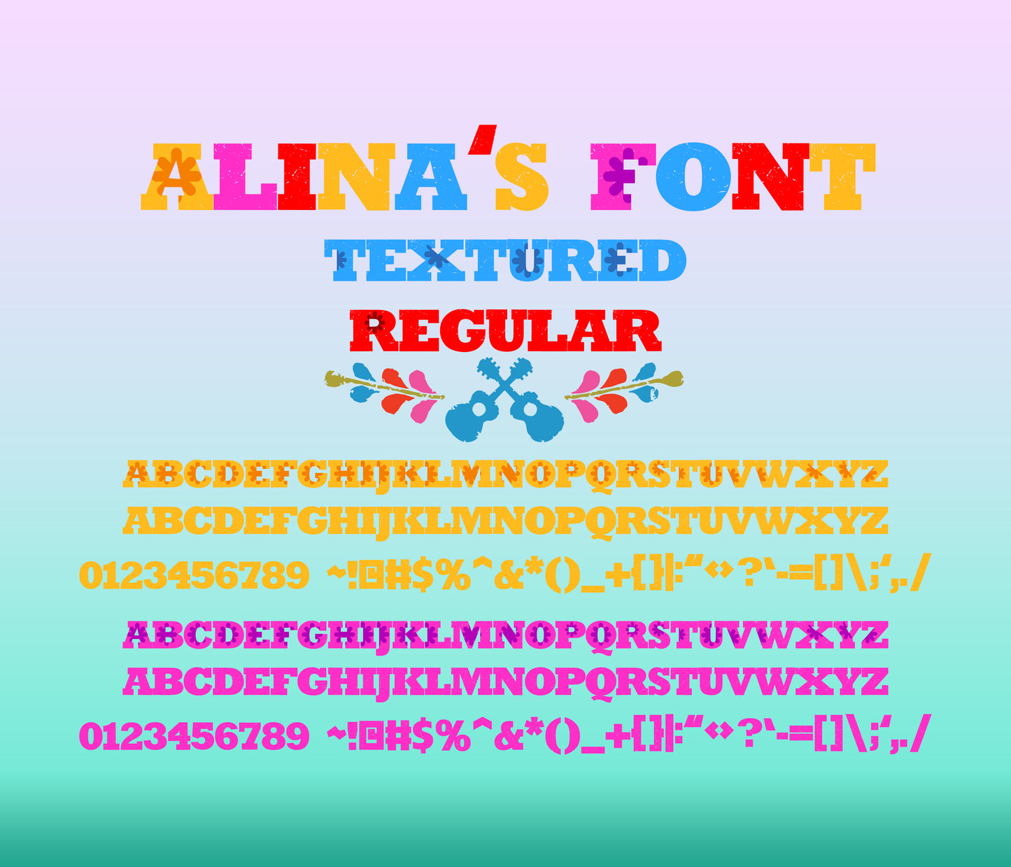 Coco Textured Colored Font For Crafting