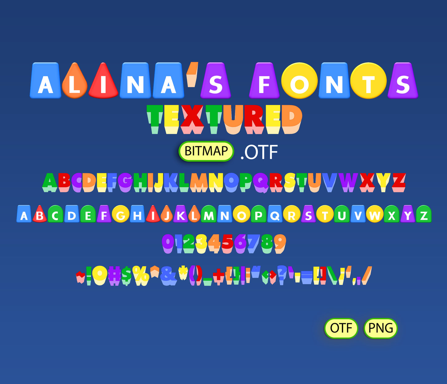 ColorBricks Font Textured