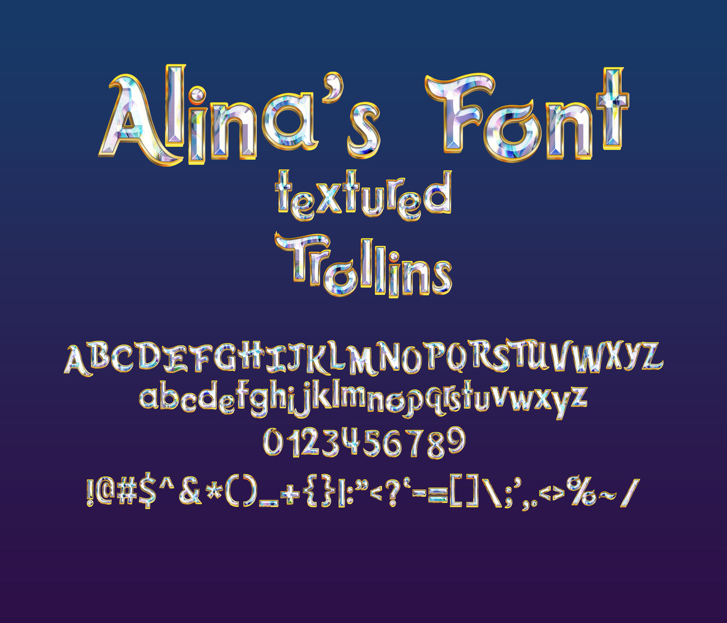 Trolls Band Together Textured Font