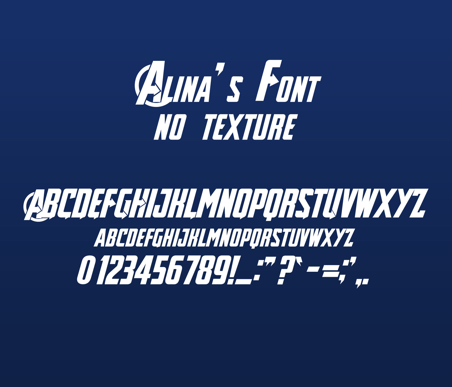 Avenger Infinity War Textured Bitmap Font