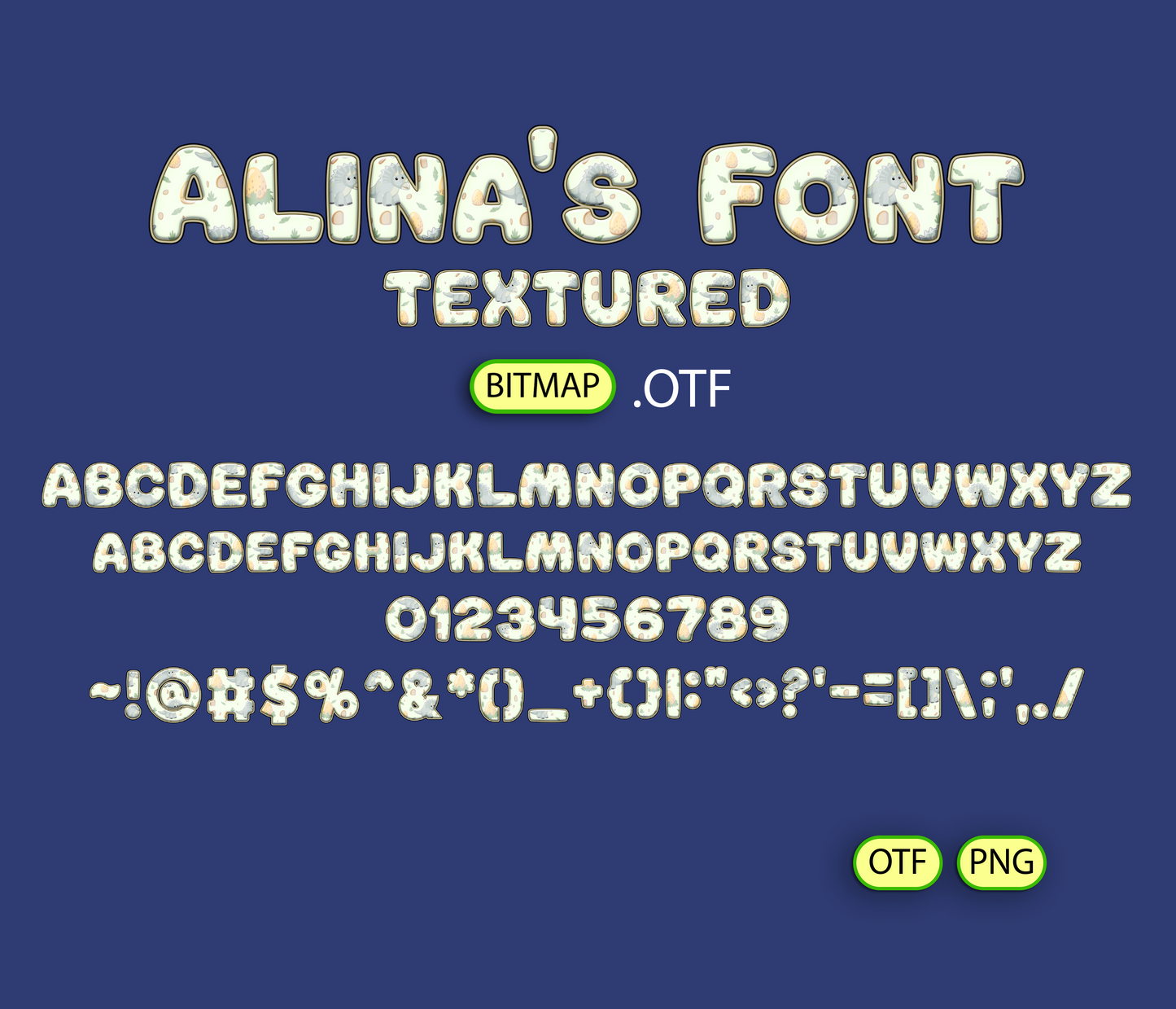 Dinosaur Prehistoric Edition Pattern Font
