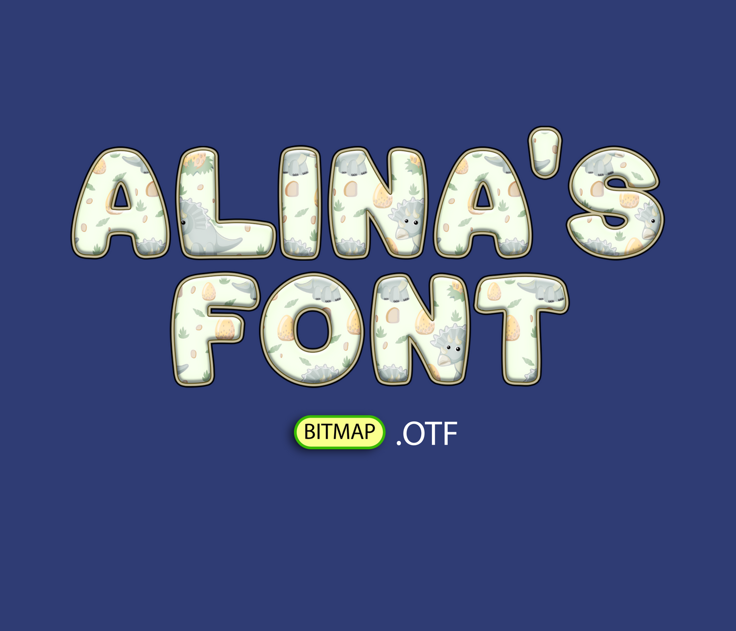 Dinosaur Prehistoric Edition Pattern Font
