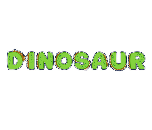 Dinosaur Green Textured Font