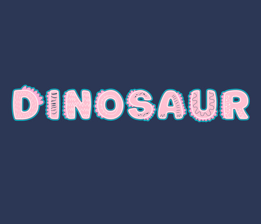 Dinosaur Pink Textured Font