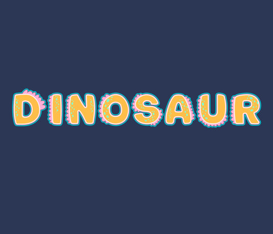 Dinosaur Yellow Textured Font