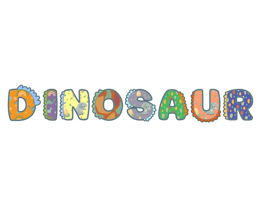 Dinosaur Pattern Textured Font
