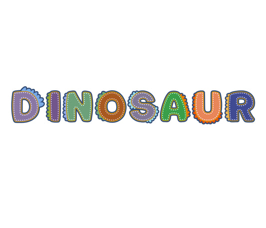 Dinosaur Colorful Textured Font