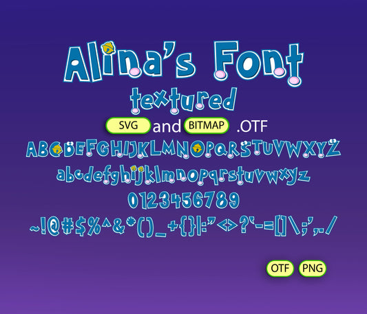 Robotic Cat Companion Font Textured