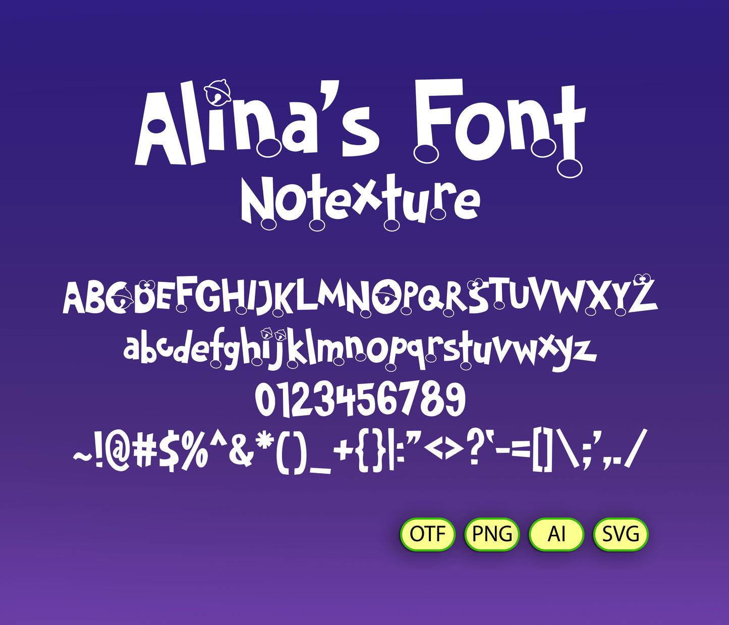 Robotic Cat Companion Font Textured